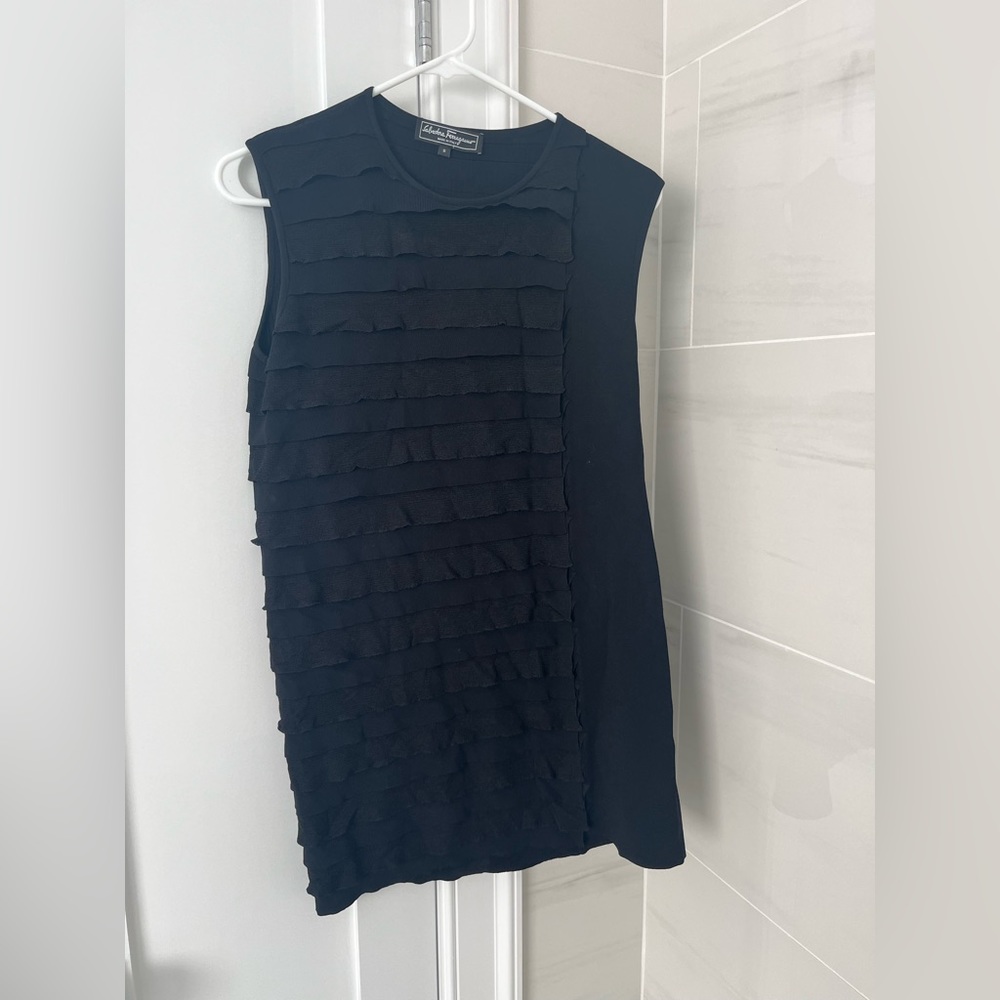 Salvatore Ferragamo black tunic shirt